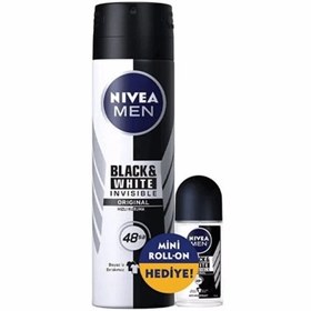 Resim Nivea Black&White Deodorant Original Black&White 150ml ve Roll-On 25ml 