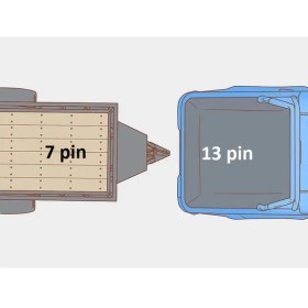 Resim Karavan/römork Elektrik Bağlantısı Adaptörü: 13 Pin'den 7 Pin'e Dönüştürücü 