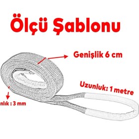 Resim Badem10 Sapan Polyester Spanzet 2 Ton 1 Metre Yeşil Sağlam Yük Kaldırma Taşıma İndirme Halat 