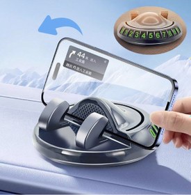 Resim Larimar 360 Dönebilen Yapışkanlı Numaratörlü Araç Telefon Tutucu 