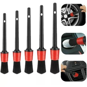 Resim COZY SENSE Detaylı Araba Temizlik Fırçası 5 Farklı Boyut Araç İç Dış Yıkama Koltuk Döşeme Direksiyon Vites 