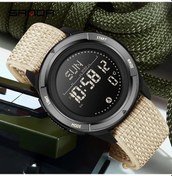 Resim Gaojunshop01 Sanda Erkek Spor Saati Khaki Multifonksiyonel Su Geçirmez Dijital Pusula Kronometre Diğer 