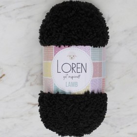 Resim Loren Lamb Siyah El Örgü İpi - R004 - 34423 