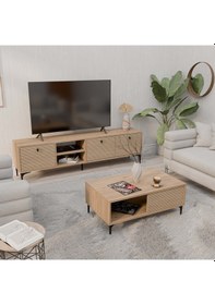 Resim Set 1364-2092 Vision Tv Ünitesi - Orta Sehpa Seti Sepet - Yunus 