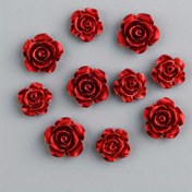 Resim 20 adet Kırmızı Reçine Gül Çiçeği Pendentler, Düz Arka, Moda Takı Yapımı, DIY Aplikasyonlar, Süslemeler, Noel, Düğün, Bezeli Tepsiler, Pendent Çarmları, Çiçek Detayı, Ayar Malzemesi Yok, Reçine Gövde 