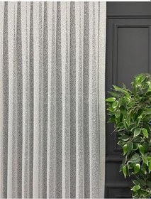 Resim Ev Depo Home Kum Desen Örme Tül 1/3 Sık Pile Tül Perde Tek Kanat KMDSNEKRUSIK, Ekru, 310 x 270 
