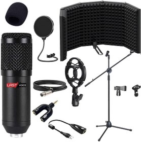 Resim Lastvoice BM800PF Mikrofon Yalıtım Paneli Stand Filtre Shock Mount Set 