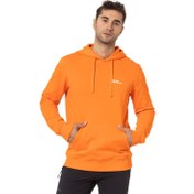 Resim JACK WOLFSKIN ERKEK SWEATSHIRT Tommy Hoody Turuncu Kapüşonlu 