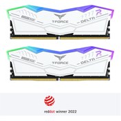 Resim TEAM T-force Delta Rgb 32 Gb (2X16GB) 5600 Mhz Ddr5 Cl38 Beyaz Gaming Ram (FF4D532G5600HC38GDC01) 