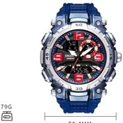 Resim Flybuy Smael 1921 Erkekler Multifonksiyonlu Bilek Saati - Siyah Mavi, 14-21cm, Gece Lambası Ve Alarmlı Çok Renkli 