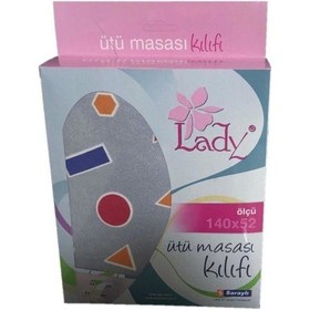 Resim Lady Keçeli 140x52 cm Gri Desenli Ütü Masası Kılıfı 