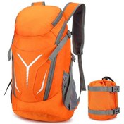 Resim Youmex 30l Nylon Hafif Katlanabilir Sırt Çantası - Kamp, Dağcılık, Bisiklet, Seyahat İçin Çoklu Cebeli Turuncu Turuncu 