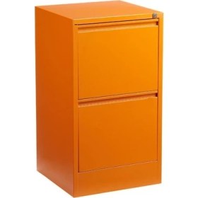 Resim Bahar Çelik Iki Çekmeceli Turuncu Kartoteks 