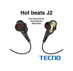 Resim Tecno Hot Beats 3d Hifi 4 Hoparlörlü 3.5mm Jack Girişli Type-c Dönüştürücülü Mikrofonlu Kulaklık Siyah J2uc10 Telefon Kulaklıkları 