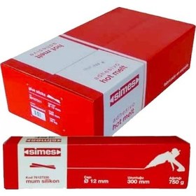 Resim Simes Mum Silikon Şeffaf,Kırmızı,Beyaz, Siyah 12*300Mm 1 Kg 34Ad 