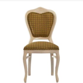Resim BENGİ TİCARET Sandalye 19766 St Zus029 Oval Çizgi Model Kayın Çizgi Ayk Örgü Kumaş Krem El Yapı 