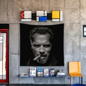 Resim Arnold Schwarzenegger / Terminator Duvar Örtüsü - 160 cm x 160 cm 