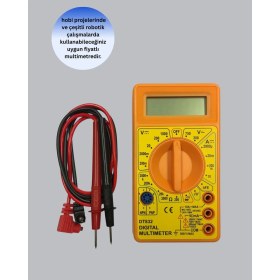 Resim Renklime Profesyonel Dijital Multimetre Volt Amper Direnç Ölçümü 