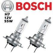 Resim Bosch H7 Far Ampulü 55W Beyaz Işık Dahili LED Yüksek Performanslı Uzun Ömürlü 2'li Paket 