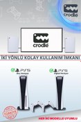 Resim Crodle PS 5 Duvar Standı Yerden Tasarruf Rahat Hava Akışı Gaming Aksesuar Konsol Tutacağı 