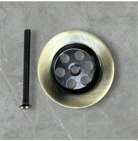 Resim İsaoğlu Yapı Antik Gold Lavabo Gideri Antik Gold Lavabo Süzgeci Bütün Lavabolara Uygun Sifon Gold Altın 