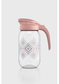 Resim Renga Beluga Desenli 1000 Ml Pembe Kapaklı Cam Sürahi 112027 