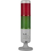 Resim İLX Sesli Işıklı Kolon 2 Katlı Flaşör - Ø50 T5 Serisi 24 Vdc 