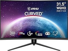 Resim MSI G32CQ5P 31.5 CURVED 1500R VA 2560X1440 (WQHD) 16:9 170HZ 1MS ADAPTIVE SYNC GAMING MONITOR 