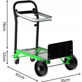 Resim Balatlı Çok Amaçlı İki Yönlü Kullanılabilir Portatif Taşıma Arabası 90 kg 
