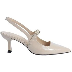 Resim Poletto Hakiki Deri Bej Ayakkabı Stiletto 9841 112-2434 Bej 