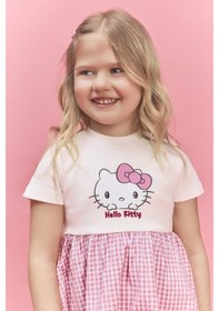 Resim Defacto Hello Kıtty Fitilli Kaşkorse Elbise Kız Bebek H1208a526smer105 Ekru-er105 