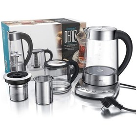 Resim Sıcaklık Ayarlı Cam Su Isıtıcısı Ve Çaydanlık Aparatı - 1,7 Lıtre,2400w,paslanmaz Çelik 