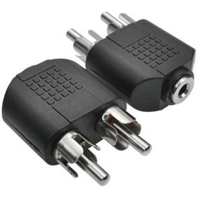 Resim Powermaster 3.5 Mm Stereo Dişi / 2 Rca Erkek Çevirici Jack 