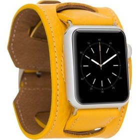 Resim Bouletta Watch Uyumlu Deri Kordon 42-44-45Mm Cuff Fl12 Sarı 