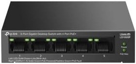 Resim TP-Link LS105GP | 5-Port Gigabit PoE+ Switch | 65W PoE Bütçesi, 250m İletim, Tak ve Çalıştır | Fansız, Sessiz Metal Kasa | IP Kamera & AP Uyumlu Ağ Anahtarı 