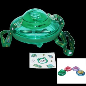 Resim MiraLive Ufo Modeli Renkli Mika Kristal Suluk Matara Pipetli - Taşıma Askılı 550ML ( Herhangi Bir Renk Gönderilir ) (K95) 