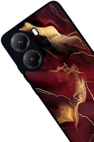 Resim Xiaomi Poco X7 Pro Uyumlu Kılıf, Mermer Desen, Mat Siyah, Silikon 