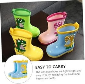 Resim Erkek Kız için Su Geçirmez Desenli Botları Kız ve Erkekler İçin Dayanıklı Kaymaz Tabanlı Malzeme Tasarlandı 