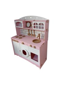 Resim Boyalı Ahşap Oyuncak Eğlence Mutfak Seti 