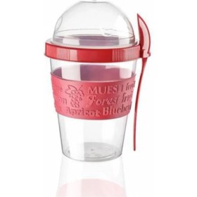 Resim Pazariz AP-9199 Kaşıklı Yoğurt Kabı Kırmızı 