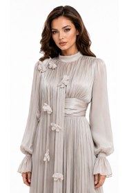 Resim Luna Bride Tesettür Pelerinli Abiye 