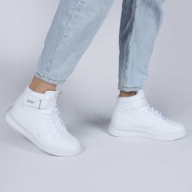 Resim Jump 16308 Yüksek Bilekli Beyaz Kadın Sneaker Günlük Spor Ayakkabı | Orjinal 