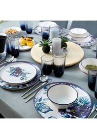 Resim Keramika Purple Flower Yemek Takımı 24 Parça 6 Kişilik 