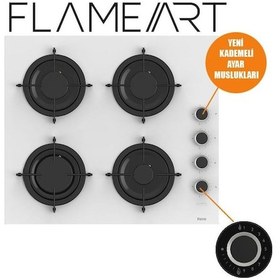 Resim Ferre Flowart-Silentart Serisi QBL63CB - CS206-FA - D081-SA Beyaz Ankastre Set 