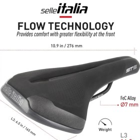 Resim Selle Italia St5 Flow Jelli Bisiklet Selesi 165X276MM L2 