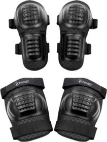 Resim Motosiklet Dizlik Dirseklik Set Bantla Sıkma Ve Hava Alma Özellikli Motor Dizlik Dirseklik Takımı 