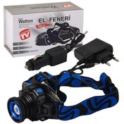 Resim Watton Wt-121 Şarjlı Kafa Feneri Led Kafa Lambası Siyah 