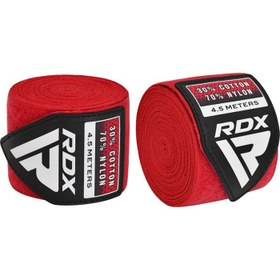 Resim RDX Plus Boks El Bandajı Kırmızı Profesyonel Bilek ve El Destek 