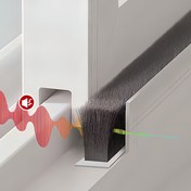 Resim Kayar Pencereler ve Kapılar için Ses Yalıtımı Çekirdek Bloklayıcı - Siyah Lifli Hava Geçirmez Conta, Gürültü Azaltıcı İzolasyon, Enerji Verimliliği ve Ev Konforu için Kolay Kurulumlu Kapı Aralığı Kapağı 