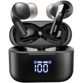 Resim TOZO T20 LED Dijital Ekranlı Kablosuz Bluetooth Kulaklık Siyah 